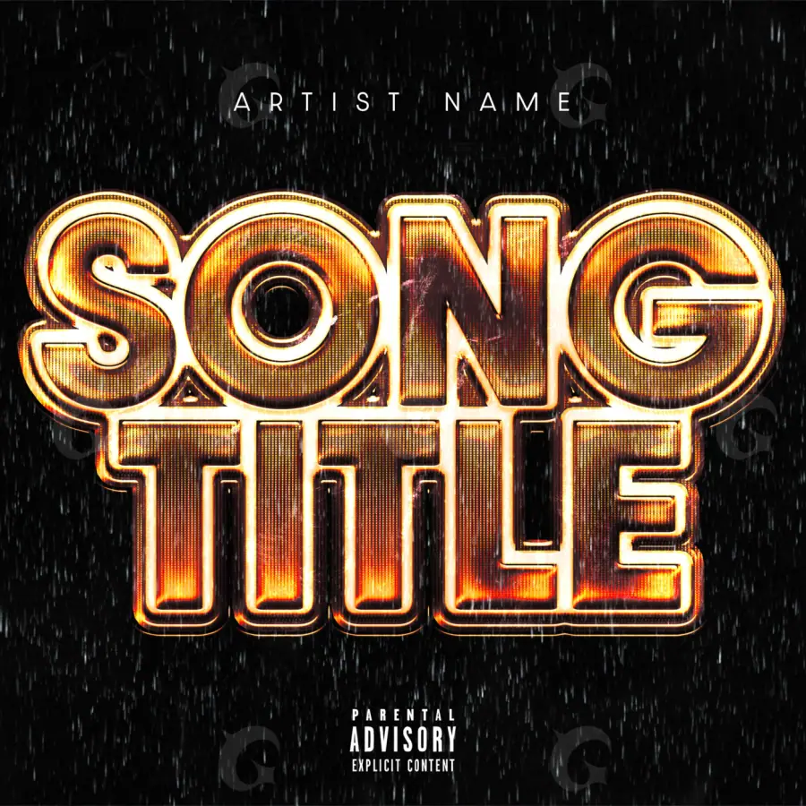 Arte de portada musical «Orange Lettering»: tipografía; color naranja