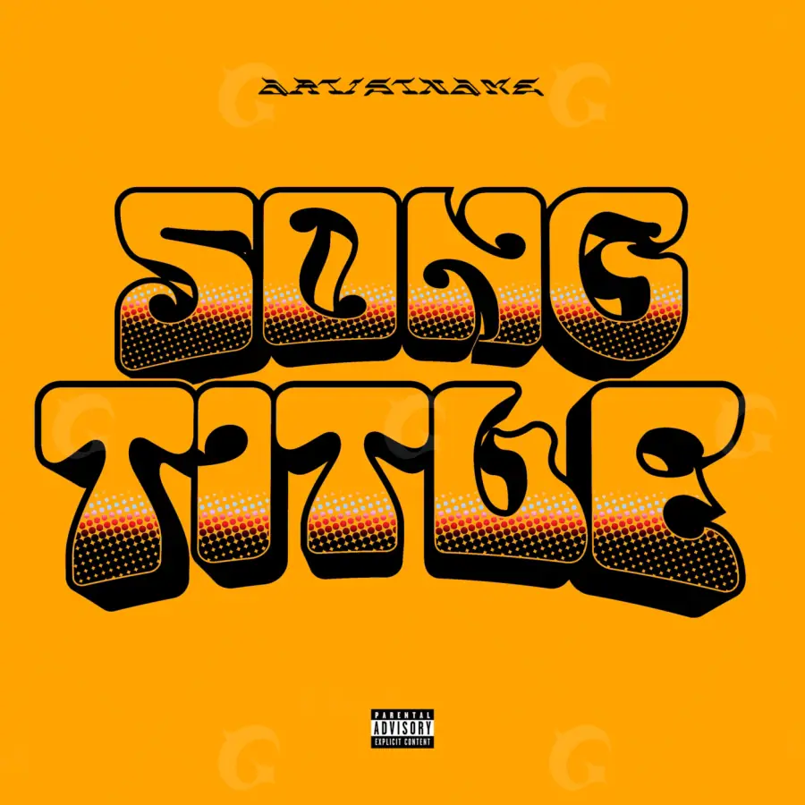 Готовая обложка для трека «Orange Lettering»: типографика; палитра — оранжевая