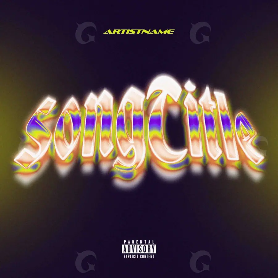 Arte de portada musical «Orange Lettering»: tipografía; color naranja