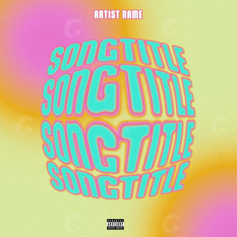 Portada para canción «Orange Lettering»: tipografía; color naranja