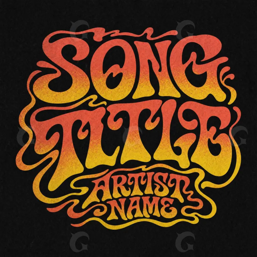 Portada para canción «Orange Lettering»: tipografía; color naranja
