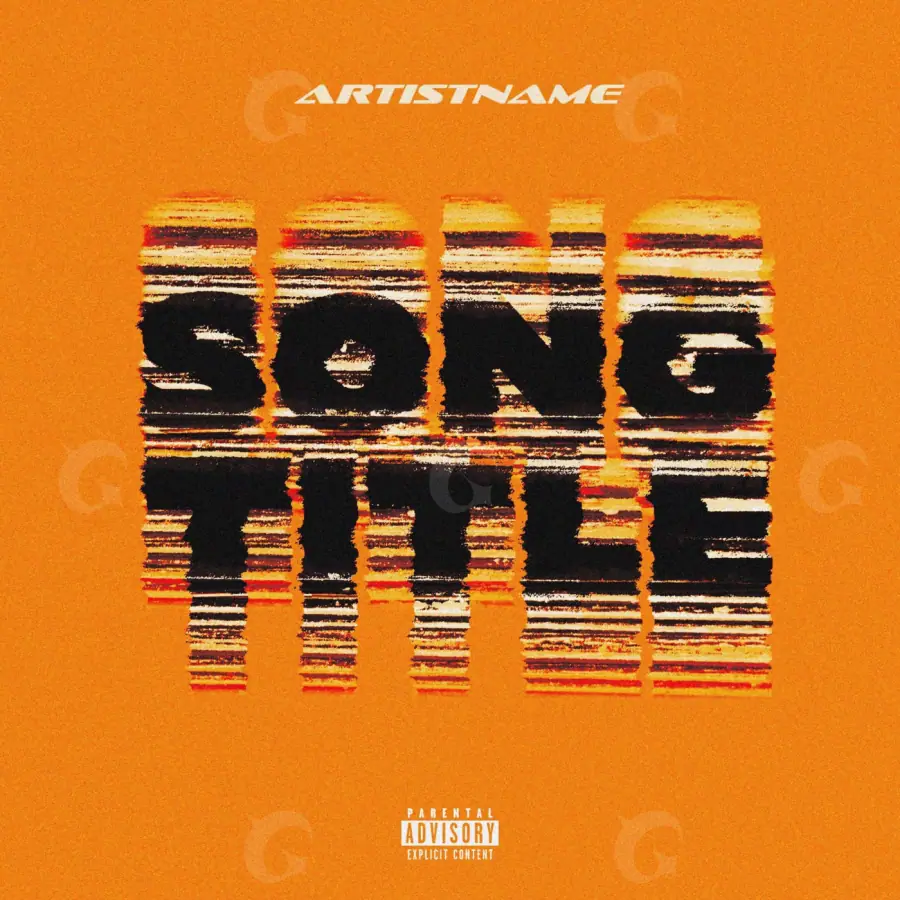 Обложка для песни «Orange Lettering»: типографика; палитра — оранжевая