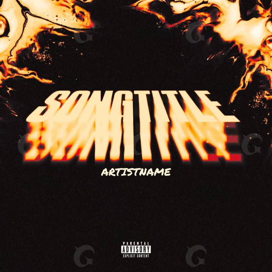 Music cover artwork “Orange Lettering”: lettering, orange tones