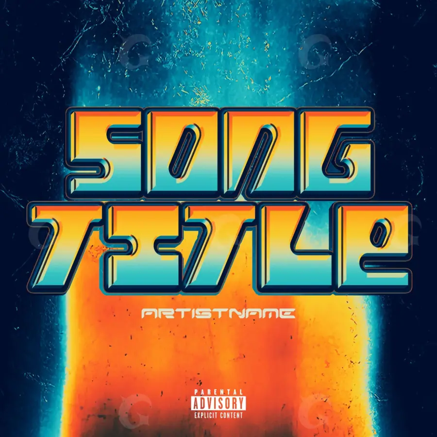 Portada prediseñada «Orange Lettering»: tipografía; color naranja