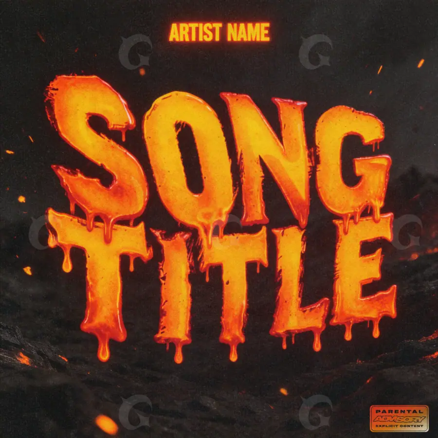 Portada prediseñada «Orange Lettering»: tipografía; color naranja