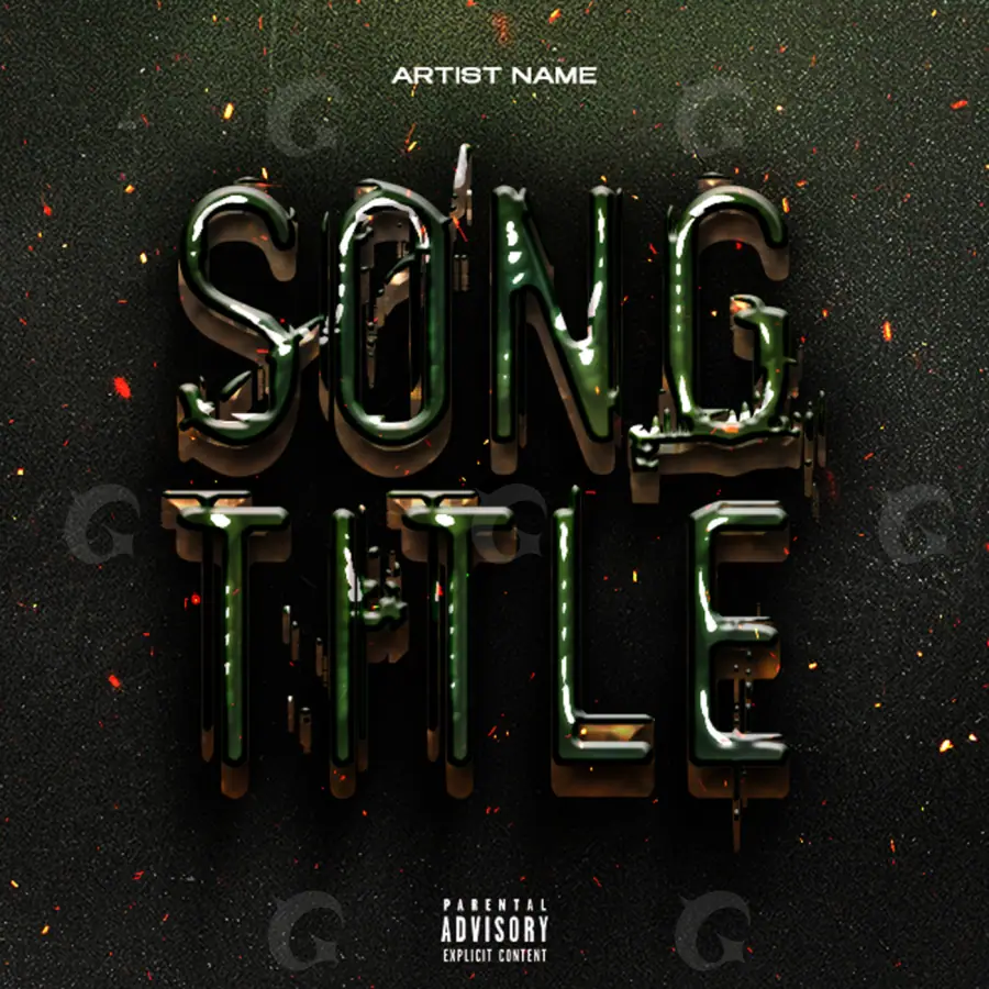 Music cover artwork “Orange Lettering”: lettering, orange tones