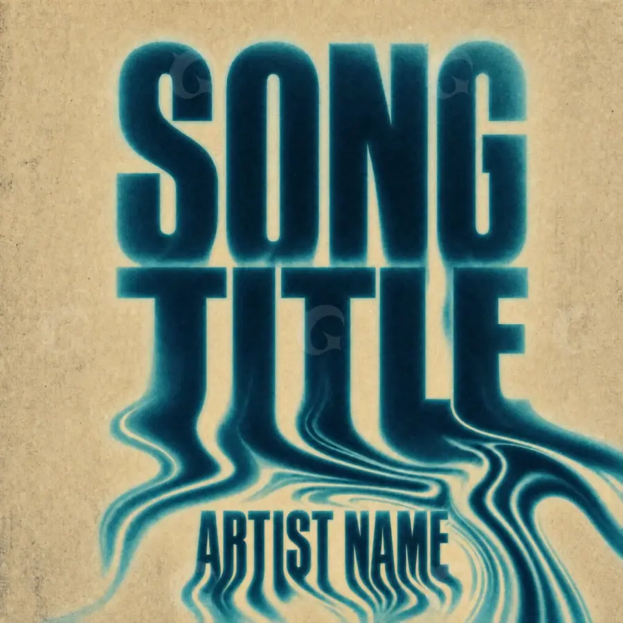 Premade cover art “Orange Lettering”: lettering, orange tones