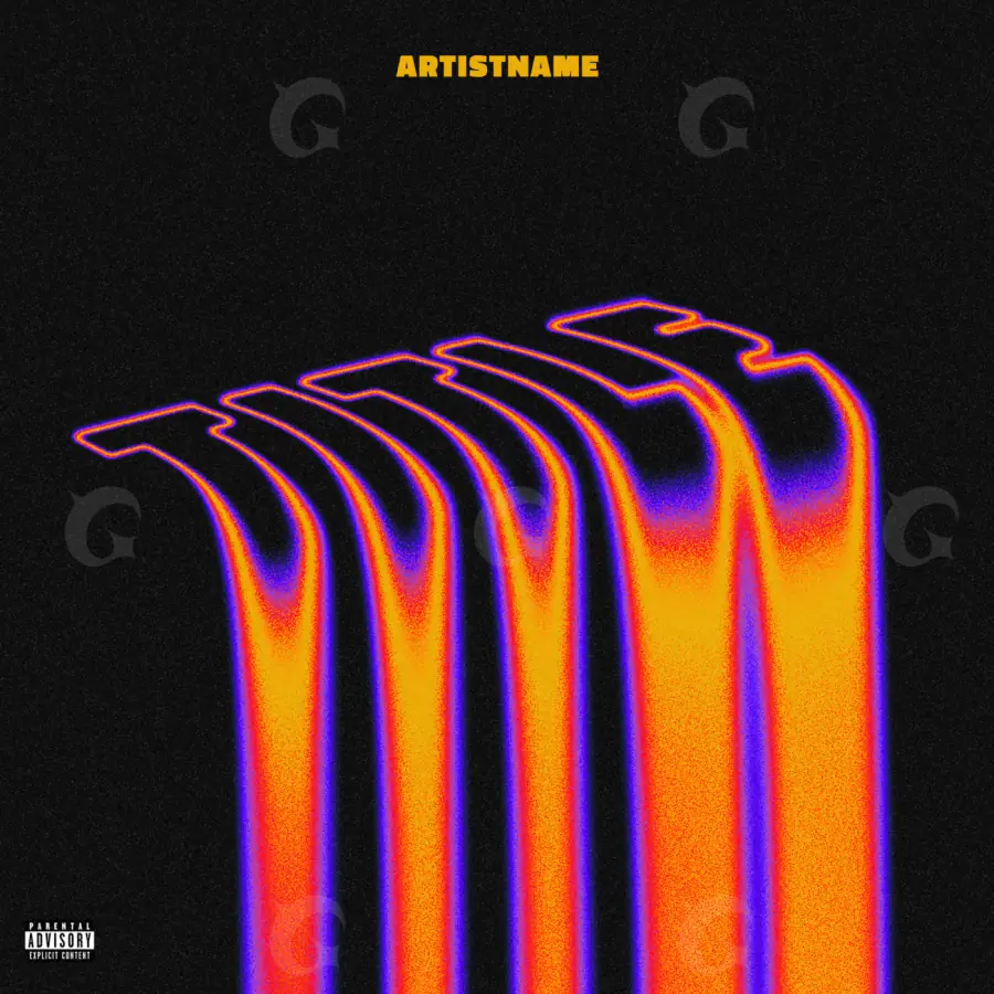 Album cover art “Orange Lettering”: lettering, orange tones
