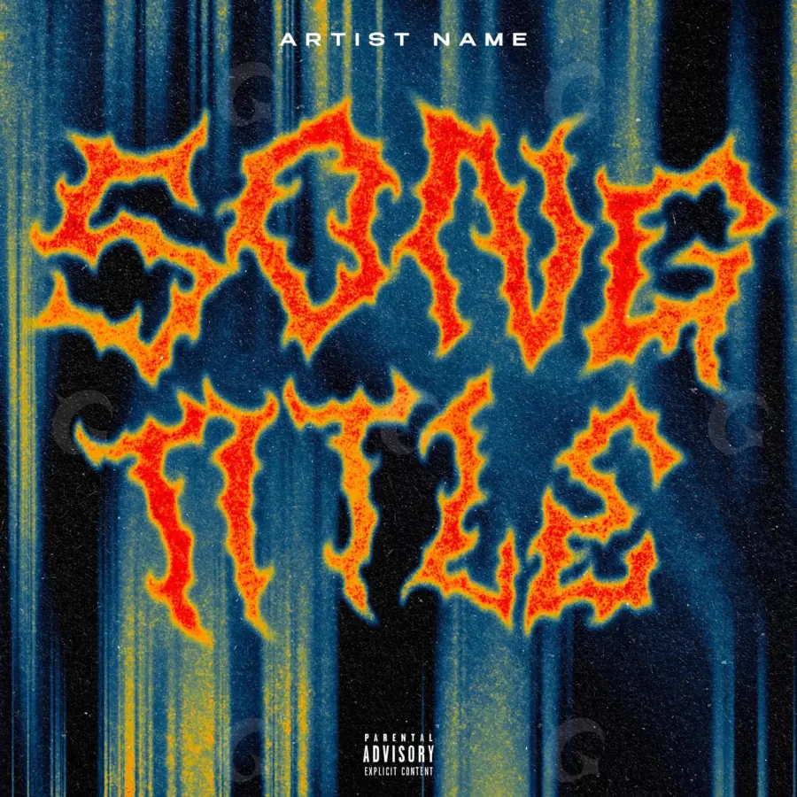 Portada para canción «Orange Lettering»: tipografía; color naranja