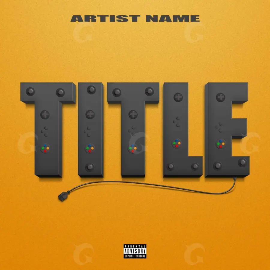 Portada para canción «Orange Lettering»: tipografía; color naranja