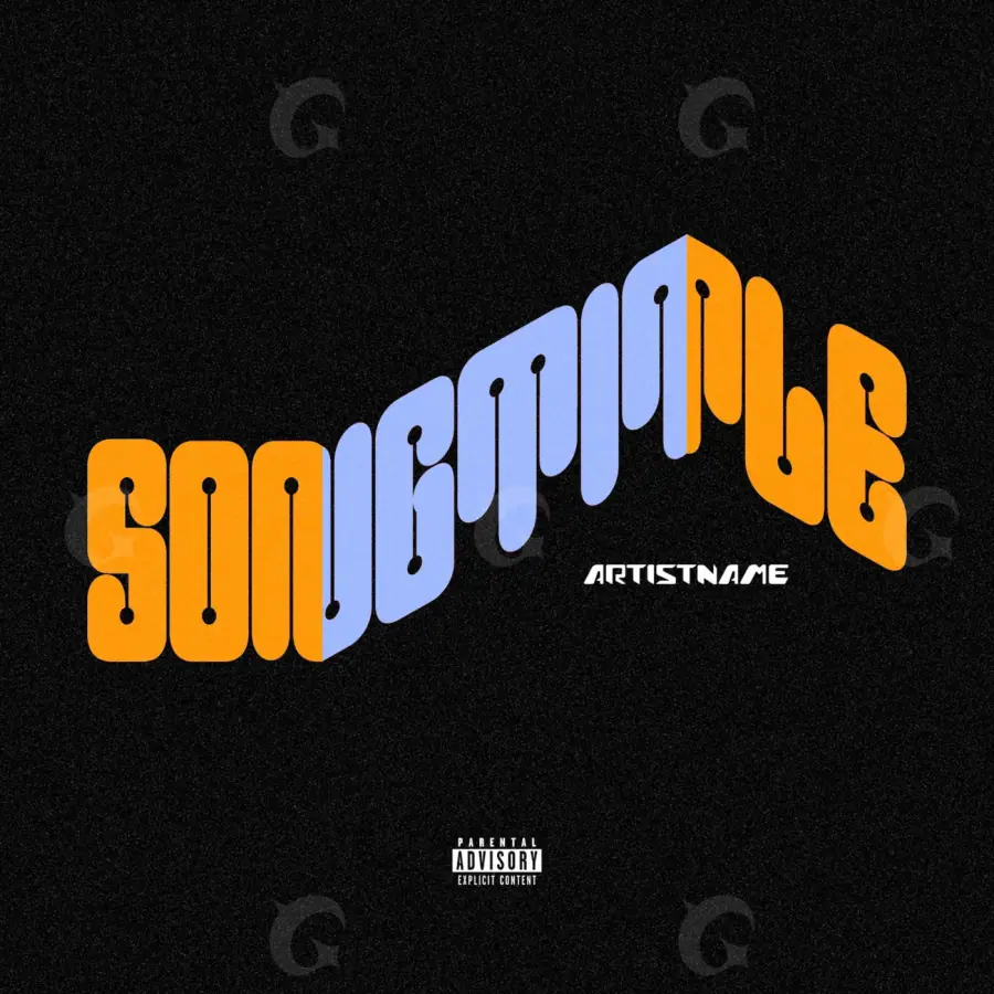 Portada prediseñada «Orange Lettering»: tipografía y abstracción; color naranja