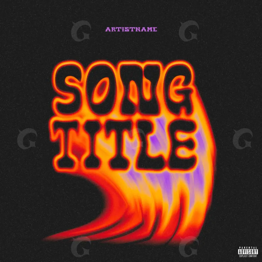 Arte de portada musical «Orange Lettering»: tipografía y abstracción; color naranja