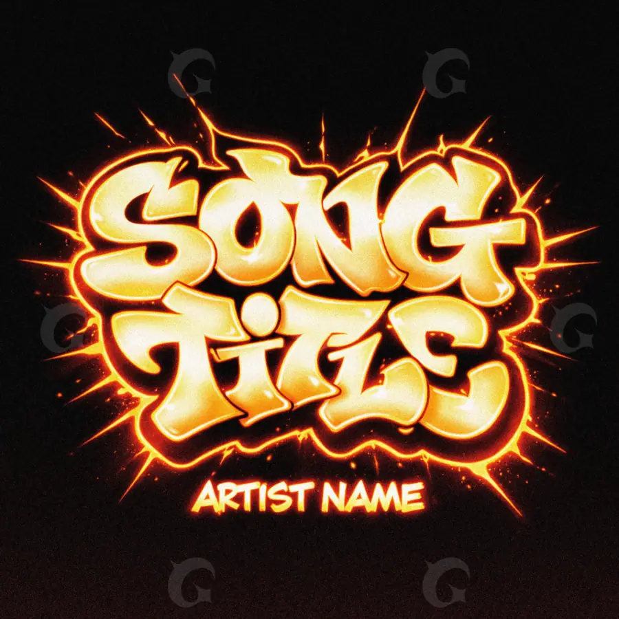 Portada para canción «Orange Lettering»: tipografía; color naranja