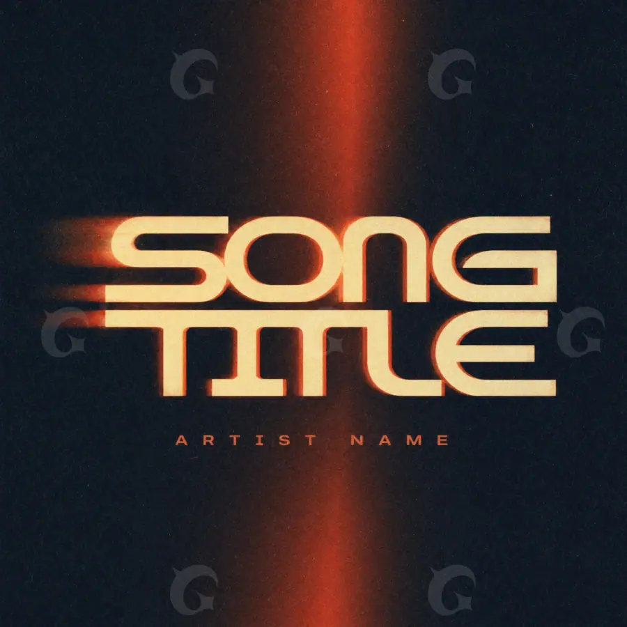 Album cover art “Orange Lettering”: lettering, orange tones