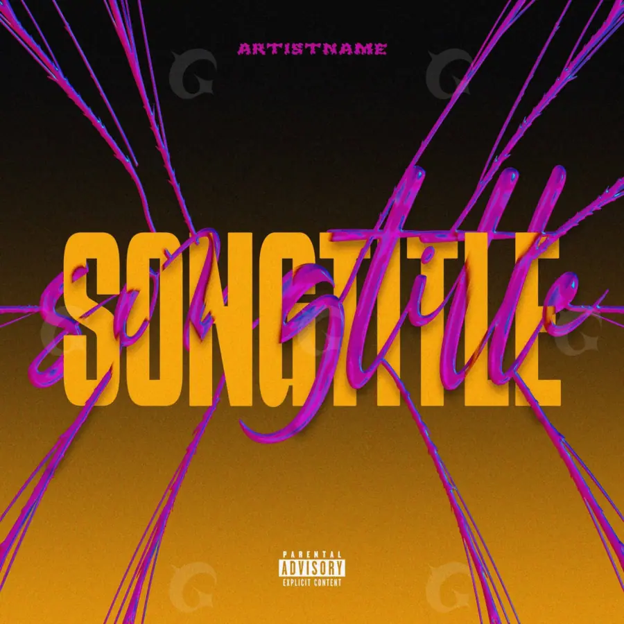 Music cover artwork “Orange Lettering”: lettering, orange tones