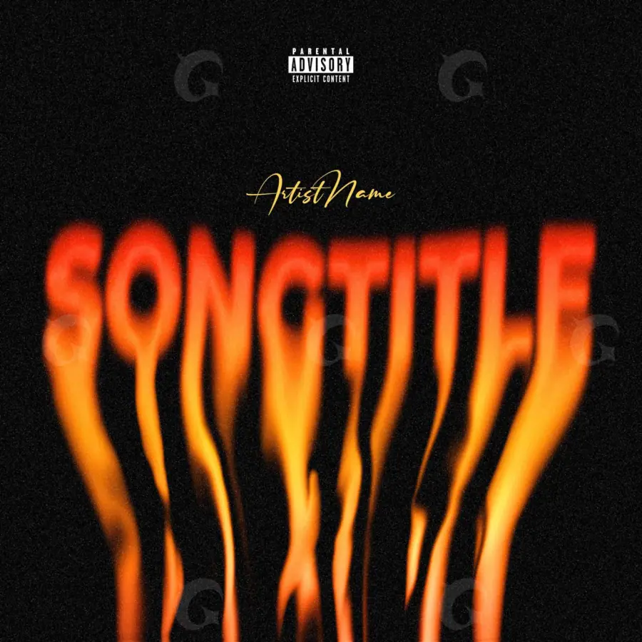 Album cover art “Orange Lettering”: lettering, orange tones