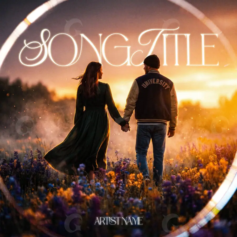 Music cover artwork “Orange Man”: man and woman, orange tones