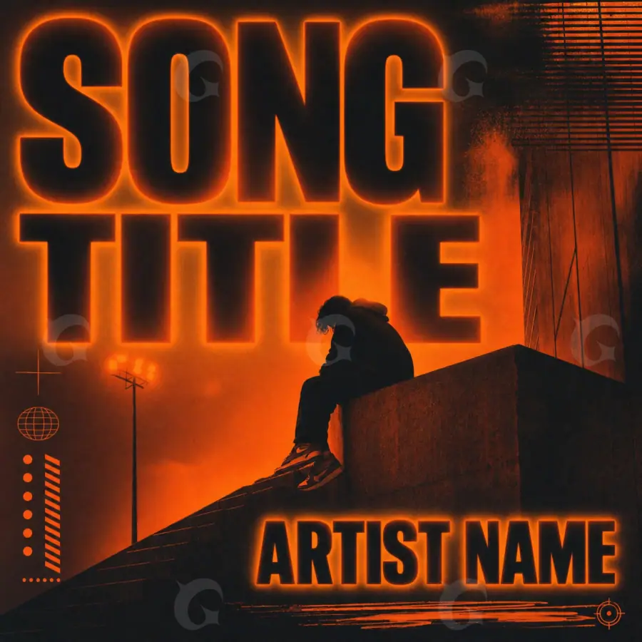 Album cover art “Orange Man”: man, orange tones