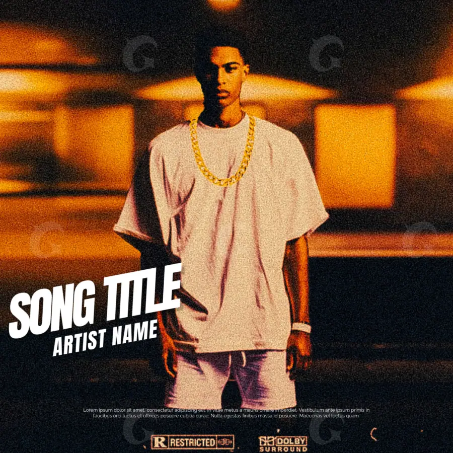 Premade cover art “Orange Man”: man, orange tones