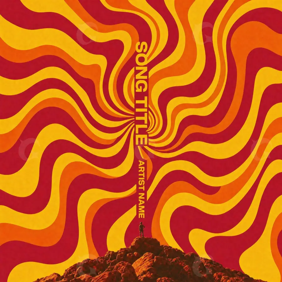 Обложка для песни «Orange Mountain»: гора; палитра — оранжевая