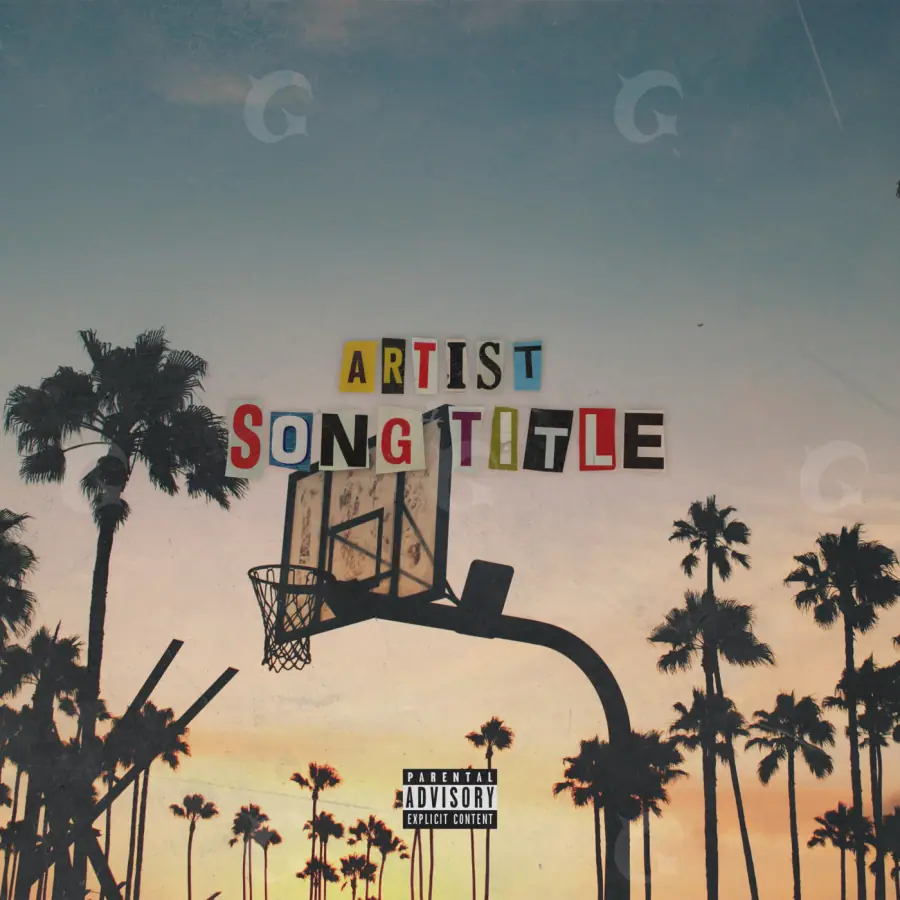 Music cover artwork “Orange Palm”: palm and tree, orange tones