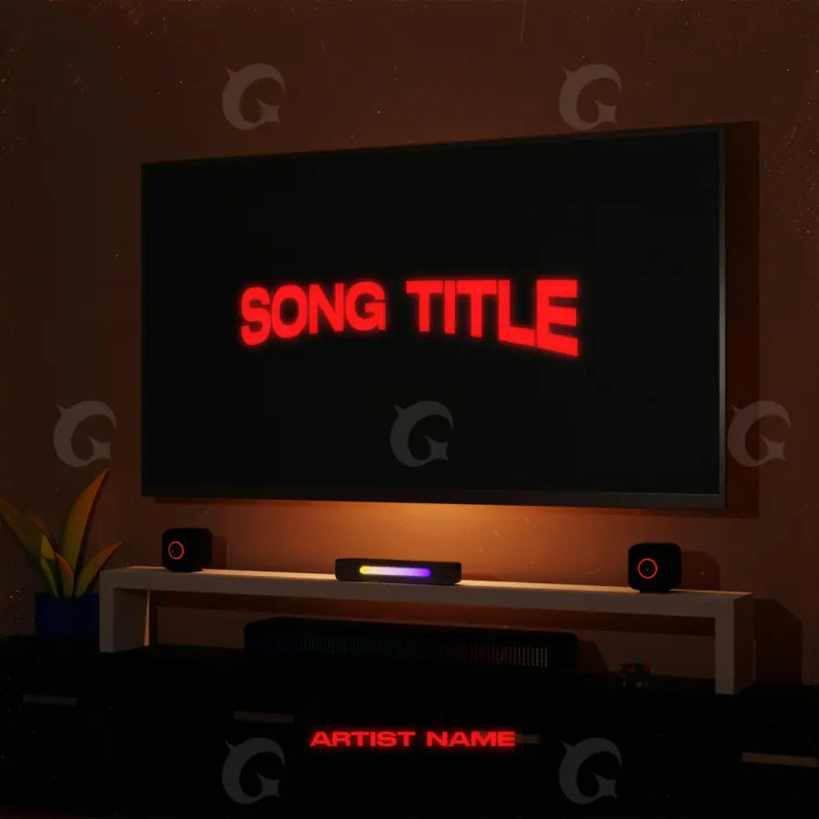 Обложка для песни «Orange Screen»: экран; палитра — оранжевая