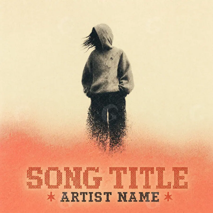 Premade cover art “Orange Silhouette”: silhouette, orange tones