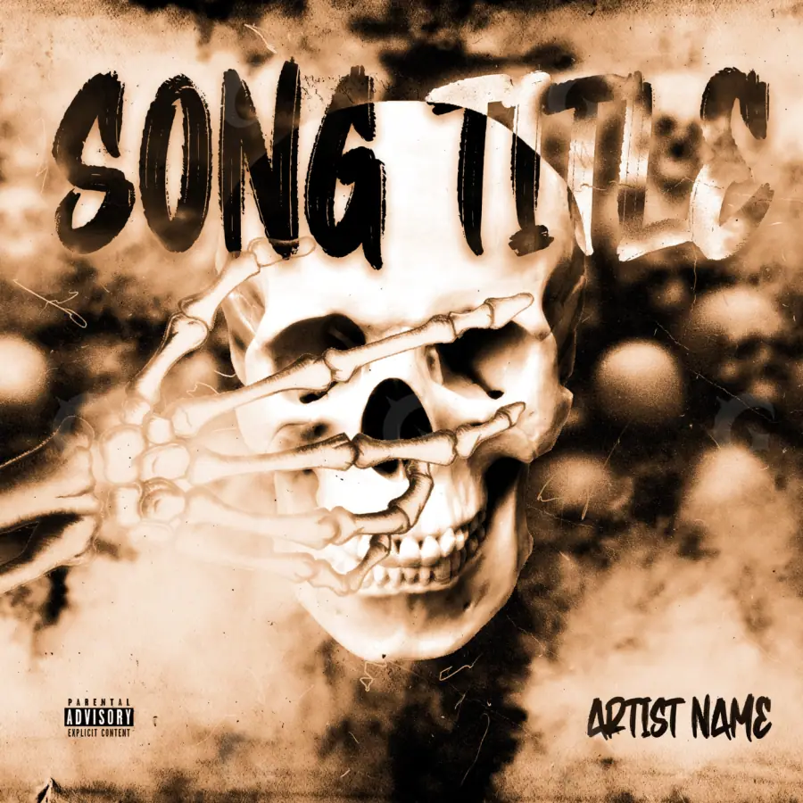 Album cover art “Orange Skull”: skull, orange tones