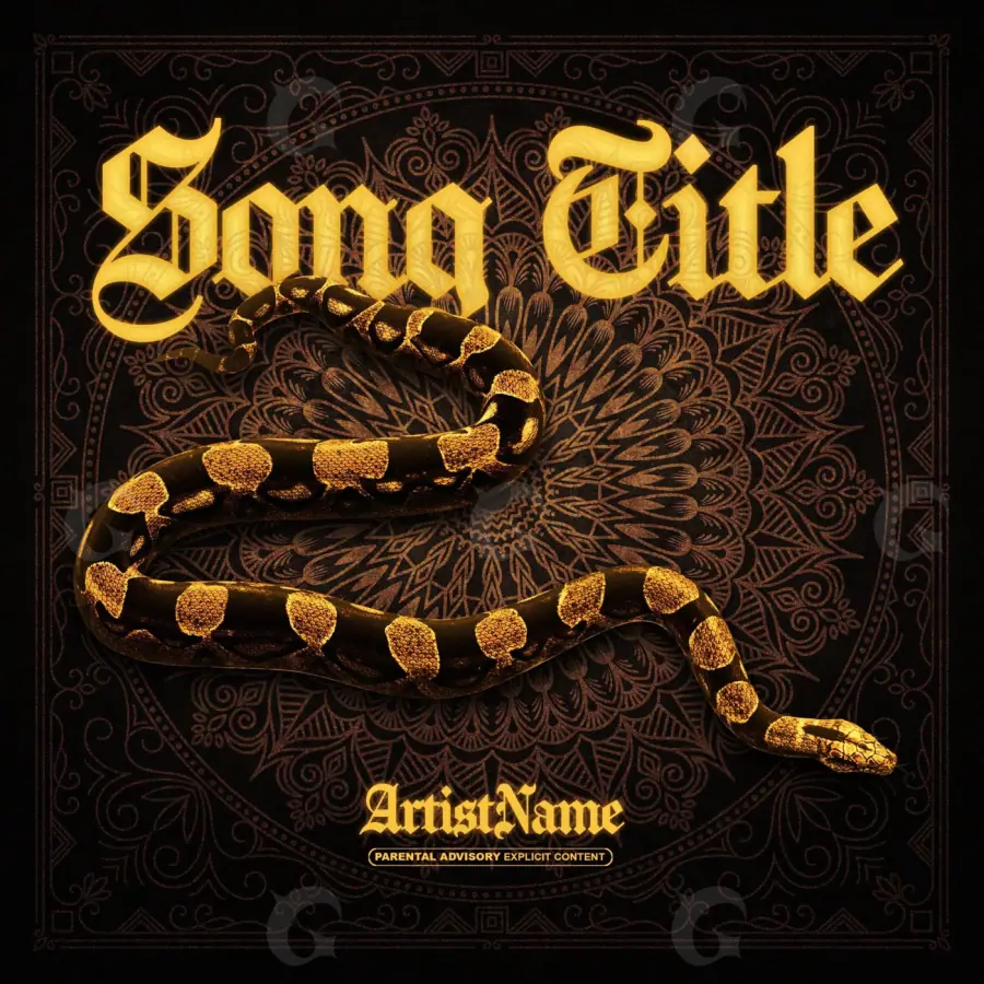 Music cover artwork “Orange Snake”: snake, orange tones