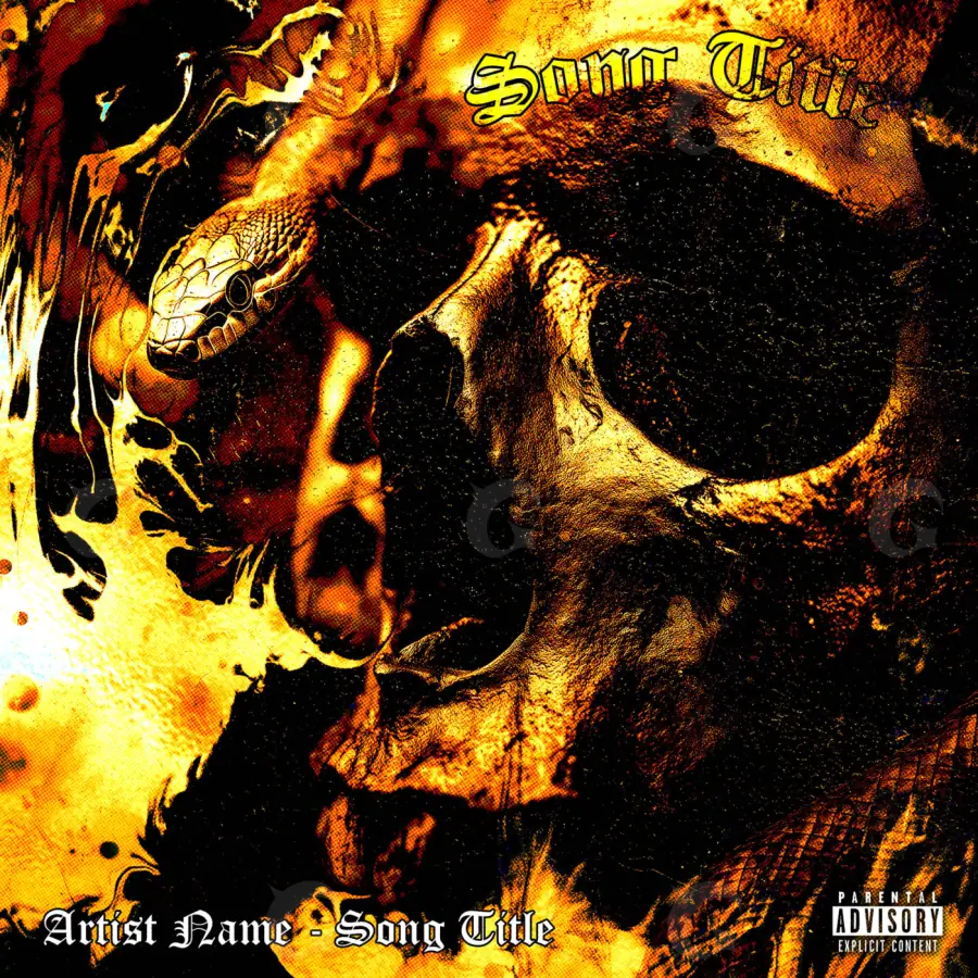 Album cover art “Orange Snake”: snake, orange tones