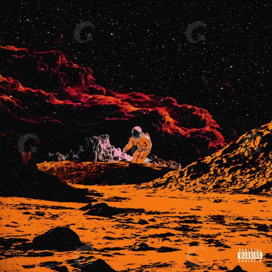Обложка для песни «Orange Star»: звезда и рука; палитра — оранжевая