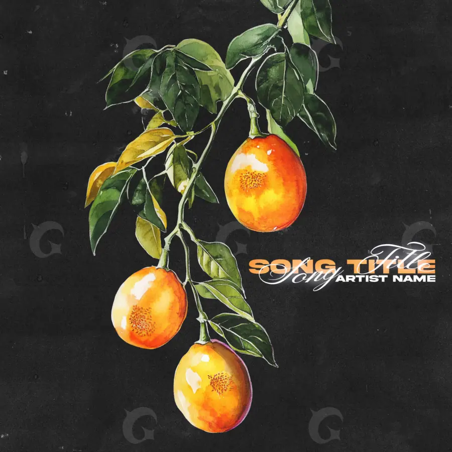 Обложка для альбома «Orange Tree»: дерево; палитра — оранжевая