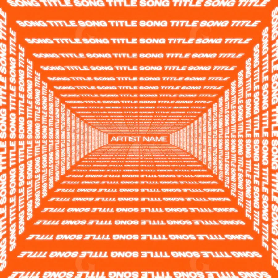 Premade cover art “Orange Triangle”: triangle, orange tones