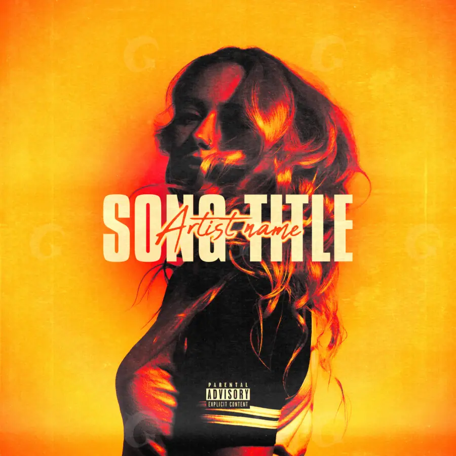 Music cover artwork “Orange Woman”: woman, orange tones