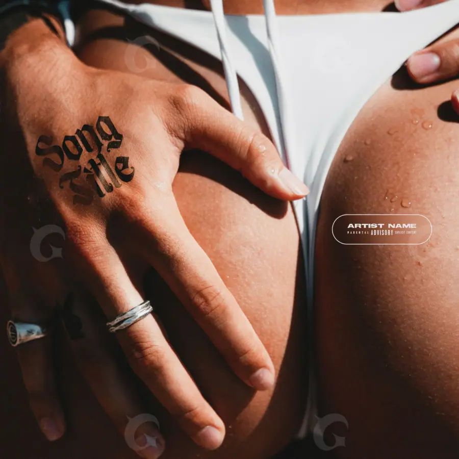 Premade cover art “Orange Woman”: woman and hand, orange tones
