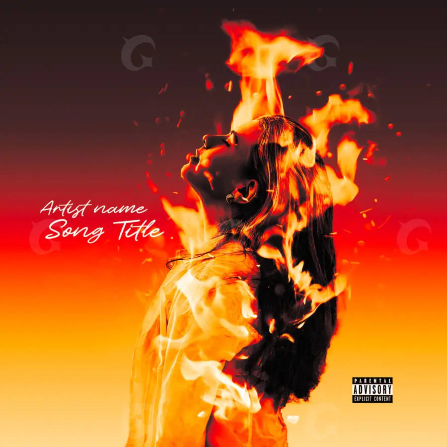 Portada para canción «Orange Woman»: mujer y rostro; color naranja