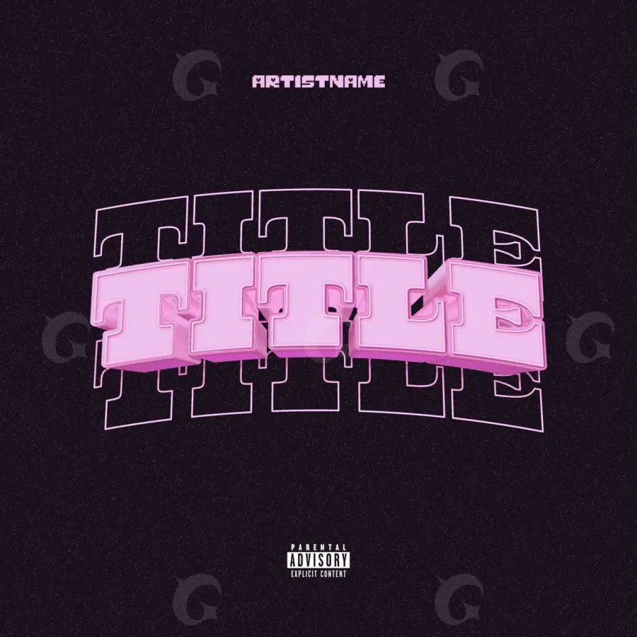 Premade cover art “Pink Abstract”: abstract and lettering, pink tones