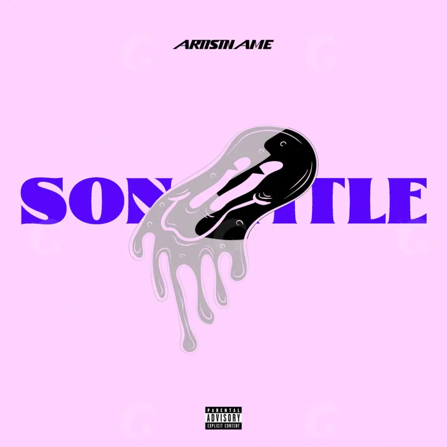 Music cover artwork “Pink Abstract”: abstract and lettering, pink tones