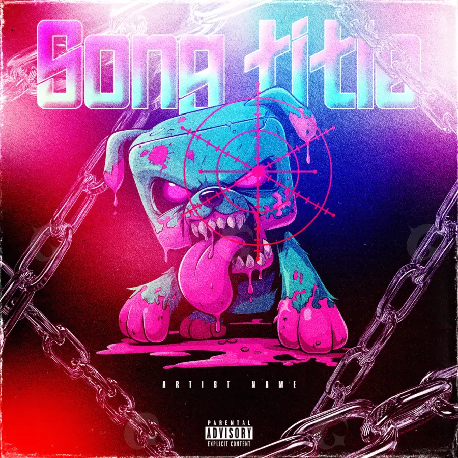 Music cover artwork “Pink Chain”: chain, pink tones