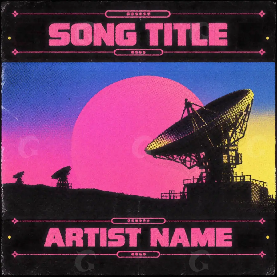 Album cover art “Pink Circle”: circle and star, pink tones