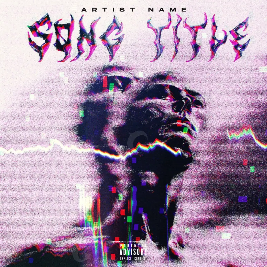 Обложка для песни «Pink Face»: лицо; палитра — розовая