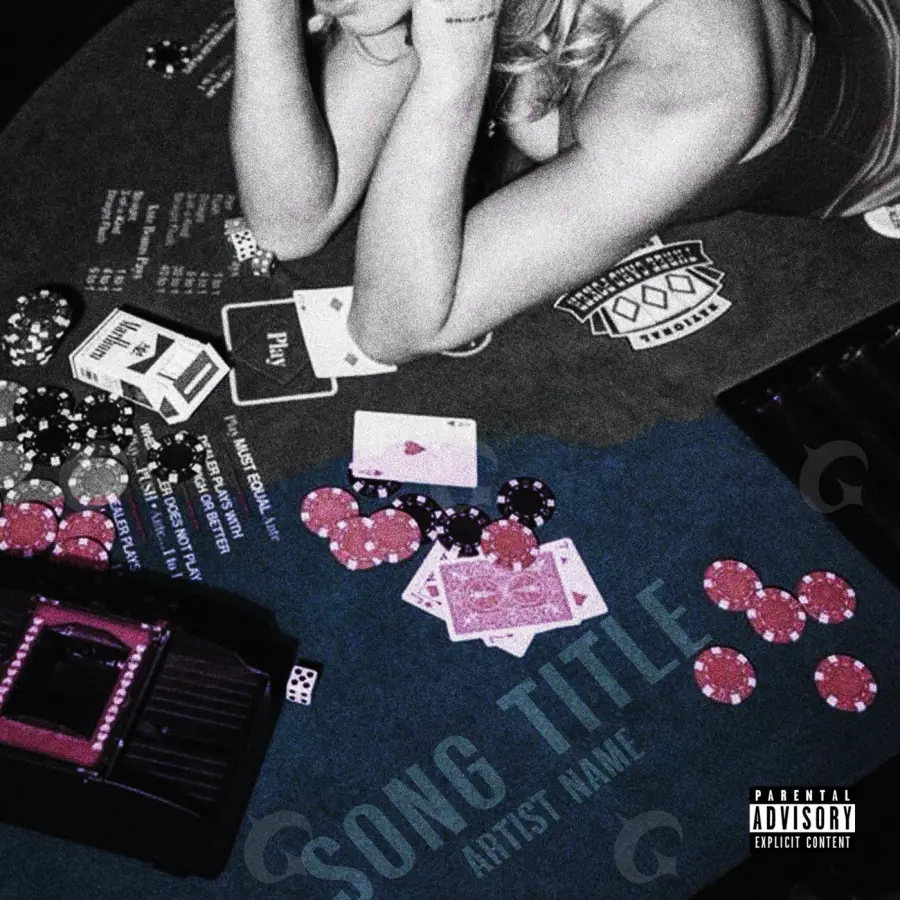 Music cover artwork “Pink Hand”: hand and cards, pink tones
