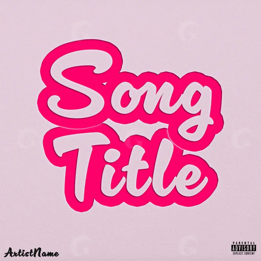 Обложка для альбома «Pink Lettering»: типографика; палитра — розовая