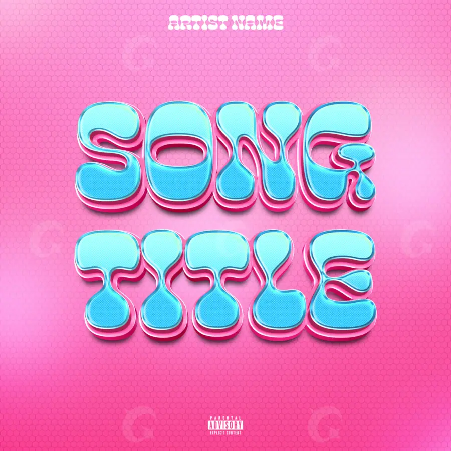 Premade cover art “Pink Lettering”: lettering, pink tones