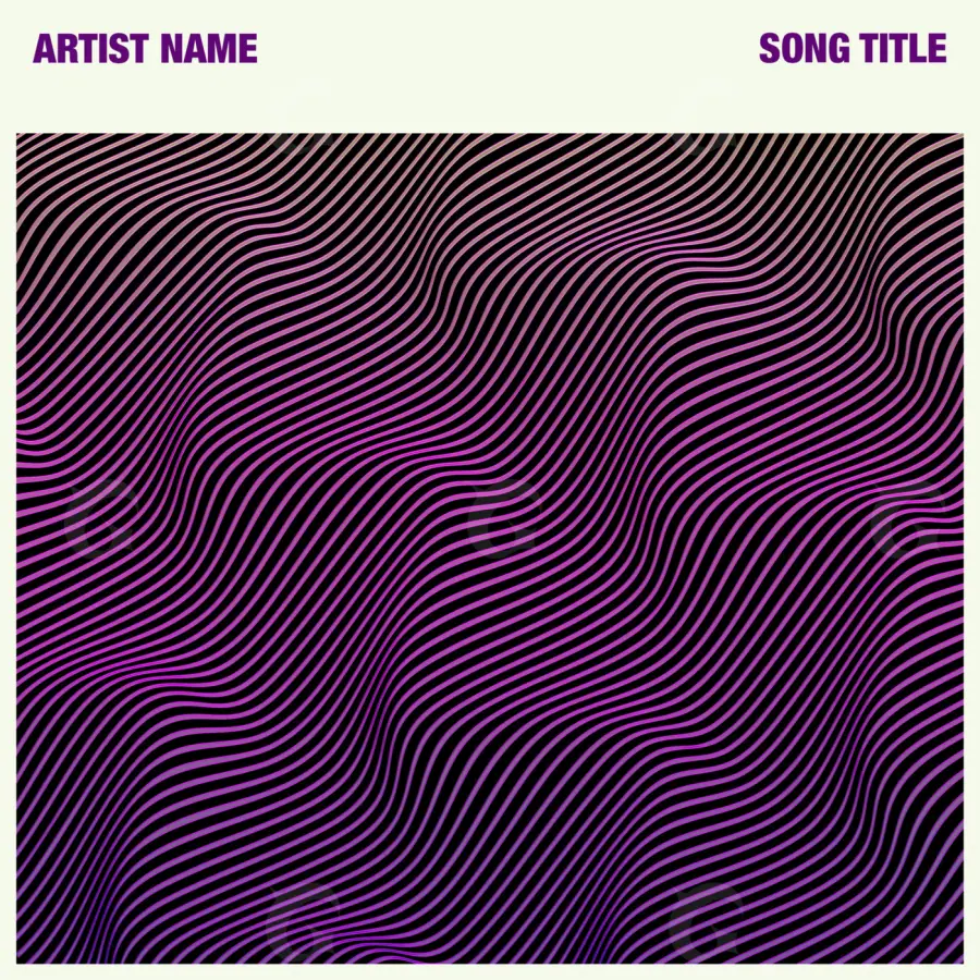 Arte de portada musical «Pink Lettering»: tipografía; color rosa