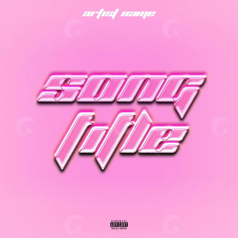 Обложка для альбома «Pink Lettering»: типографика; палитра — розовая