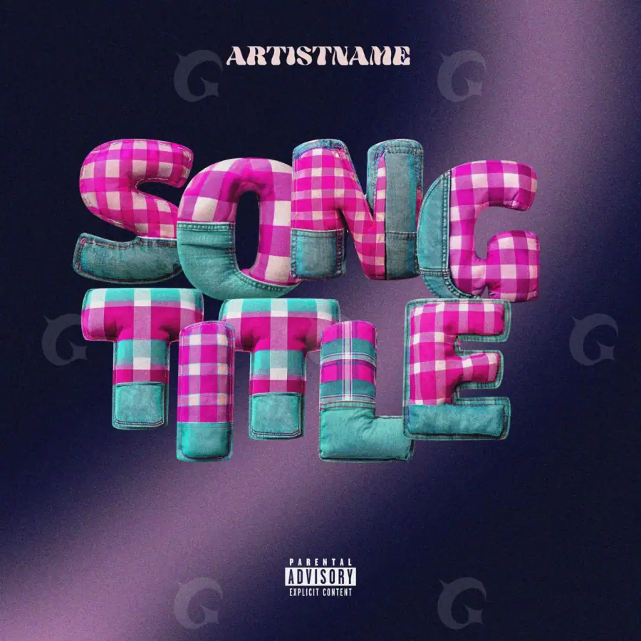 Album cover art “Pink Lettering”: lettering and abstract, pink tones