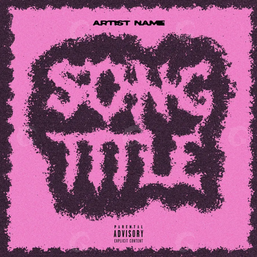 Portada para canción «Pink Lettering»: tipografía; color rosa