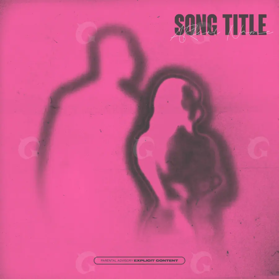 Portada prediseñada «Pink Silhouette»: silueta y rostro; color rosa