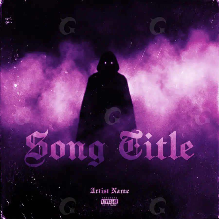 Portada para canción «Pink Silhouette»: silueta y humo; color rosa